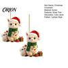 Lightweight Acrylic Car Charms 2Pcs Christmas Alpaca Hanging Ornaments, 2D Flat Decoration, Holiday Celebration Ornaments for Family Cute Llama