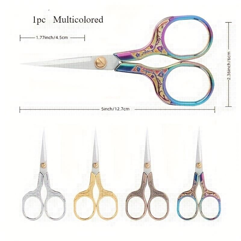 Vintage style stainless steel sewing scissors Precision sharp blades for fabric, thread, embroidery and cutting, metalworking, plum scissors.