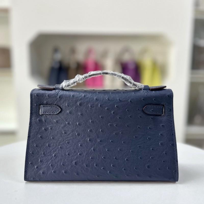 Mini Borsa Una Generazione Di Motivo Struzzo Pelle di Mucca A Spalla Cross-body Pelle Cena