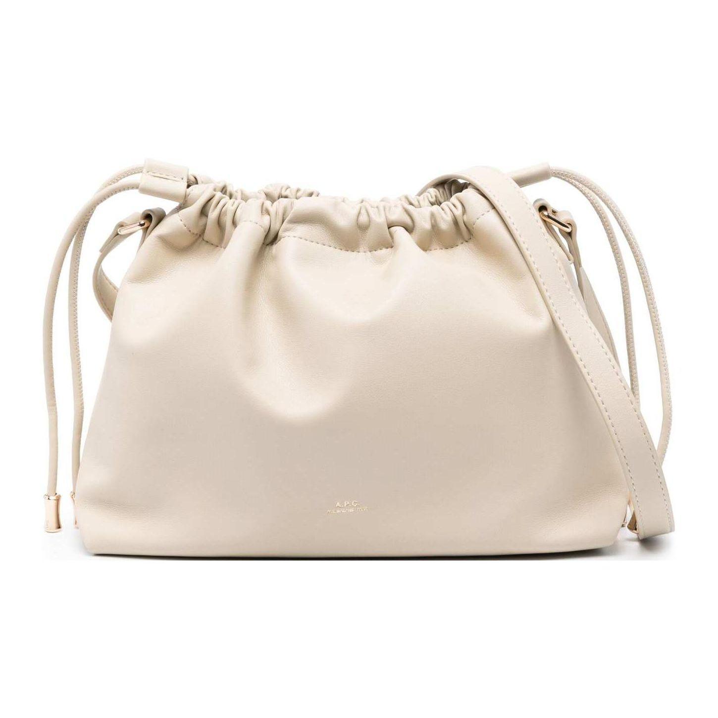 APC Ninon Logo Embossed Adjustable Shoulder Strap Handheld Crossbody Bag Women Shoulder Bag Off-White PUAATF61582AAH Basic Set BagDust Bag 27990₽