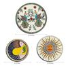 Metal Decorative Wall Plates |  Madhubani Art Design | Living Room Wall Decoration | Décor Items | Gift Items (Multicolour) (Set of 3)