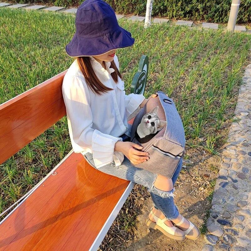 Samll Dog Cat Backpack Breathable Pet Shoulder Carrier Bag Portable Kitten Outdoor Travel Backpacks Pet Carrying Accessories