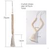 Natural Wood Bead Curtain Tiebacks Farmhouse Decorative Window Treatment Beaded Drapes Holder
