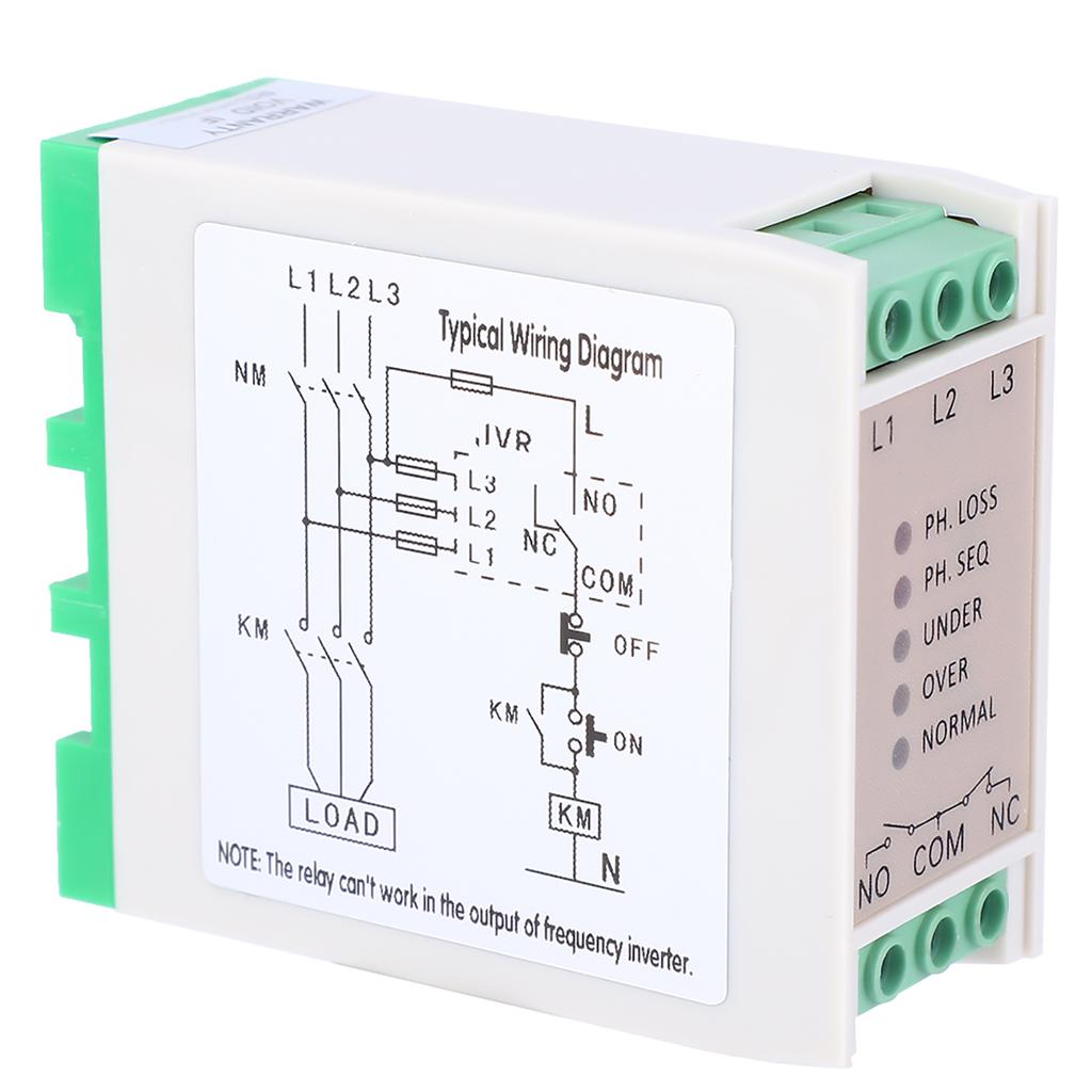 440VAC Over & Under Voltage Failure Phase Sequence Protector 3 Phase Power Supply Relay