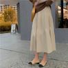 Korean Knitted High Waist Long Skirt for Women Thick Streetwear A-line Skirts Elegant Casual Skirt Autumn Winter