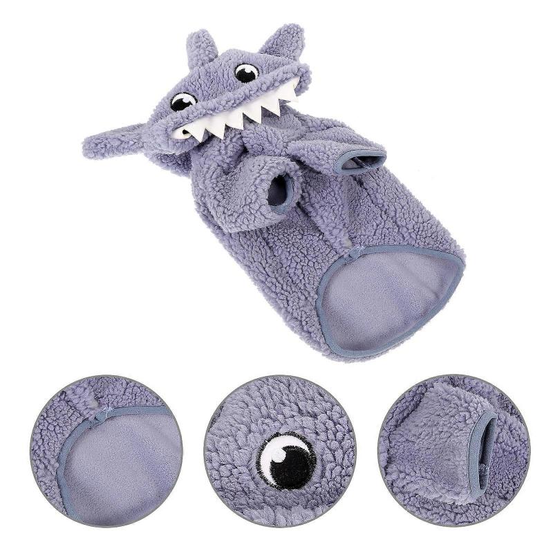 Pet Dog Costume Warm Hoodie for Winter Use 3Pcs Set
