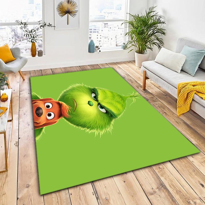 Regalo di Natale Commedia Come il Grinch rubò il Natale tappeto casa soggiorno decorazione tavolo e sedie tappeto antiscivolo porta A11