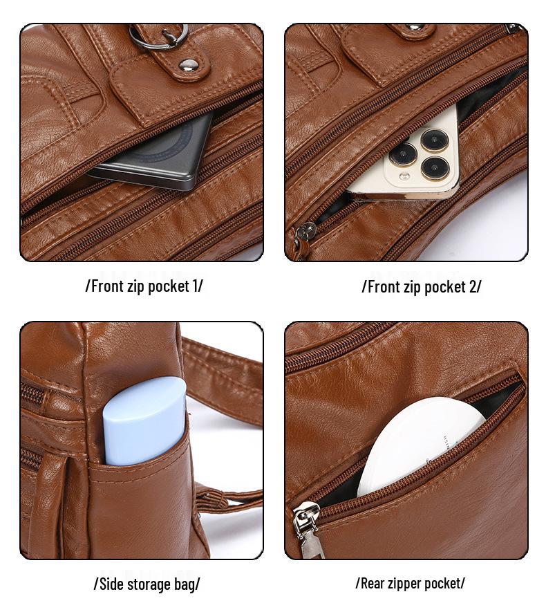 2026 New Stylish Versatile Women's Leather Shoulder Crossbody Bag for Mothers