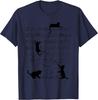 Unisex Shirt Cotton Oversize Large Size Cute Cat Kitty Playing Music Note Clef Musician Art Tee Size S-3XL