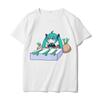 Hatsune Miku MIKU Co Branded Printed TShirt for Unisex and Unisex Anime Round Neck Summer Fashion Trend Short Sleeve