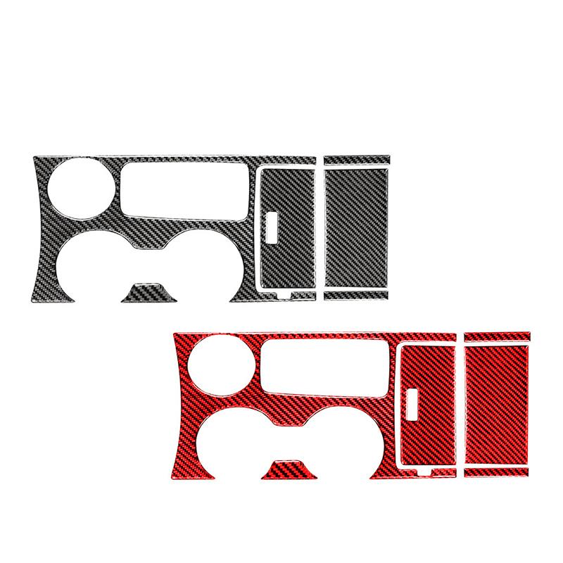 Kohlefaser Auto Mittelkonsole Schalthebel Becherhalter Panel Zierleiste Rahmen Modifikation Dekoration Aufkleber Für Ford Explore