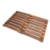 Bath Mat Foldable Wood Shower Mat Anti Slip Bathroom Mat Versatile for Indoor Outdoor Use Floor Mat for Spa Sauna Pool