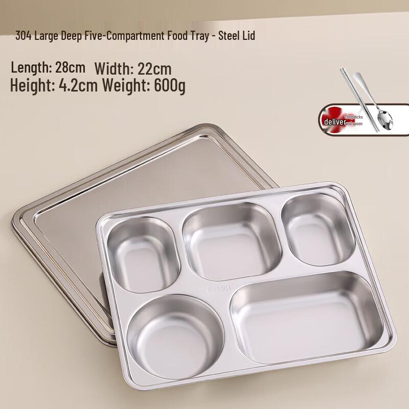 

Stainless Steel Divided Lunch Tray