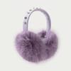 Plush Faux Fur Earmuffs Pearl Rhinestone Decor Soft Fluffy Earmuffs New Winter Ear Warmers  Outdoor