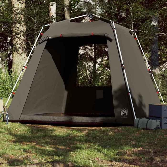 VidaXL Tente de pêche 4 personnes marron libération rapide, tente de camping, tente de jardin, abri d'extérieur, abri de 4005330