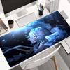 Gaming Mouse PadLarge Size Desk Mat Antislip BaseStitched EdgesCool Blue Underwater Anime Girl with Bubbles Printfor Gamer