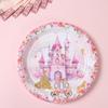 Princess Castle Cartoon Disposable Tableware Birthday Party Decorations for Home Paper Cups Plates Baby Shower Party Supplies