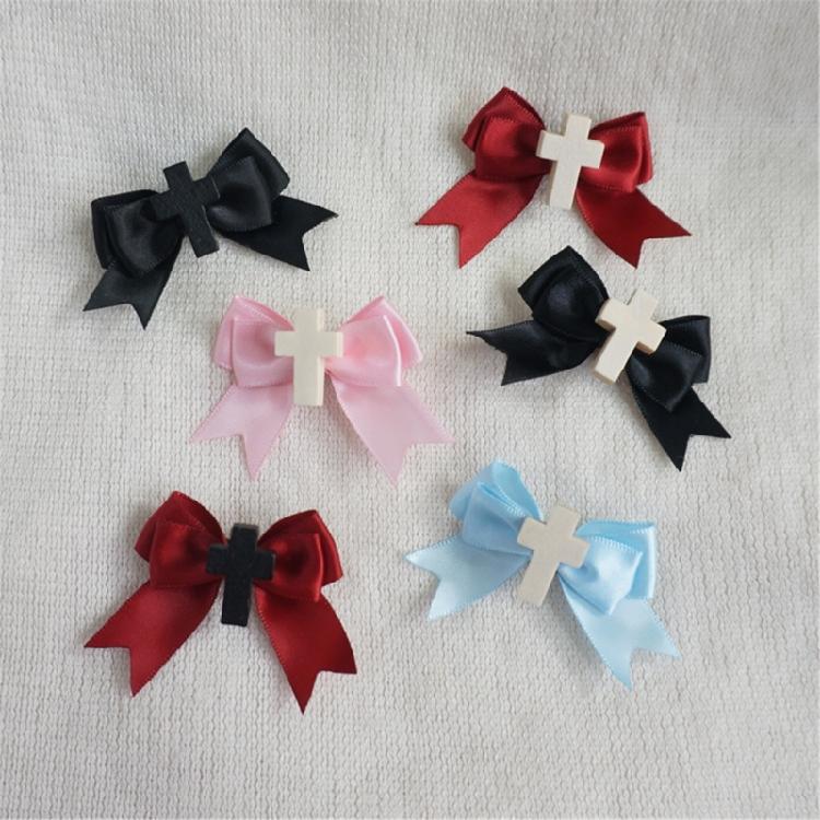 Colorful Crosses Hair Barrettes Hair Clip Sweet 2000s Hair Clip for Women, Barrettes Bowknot Shape