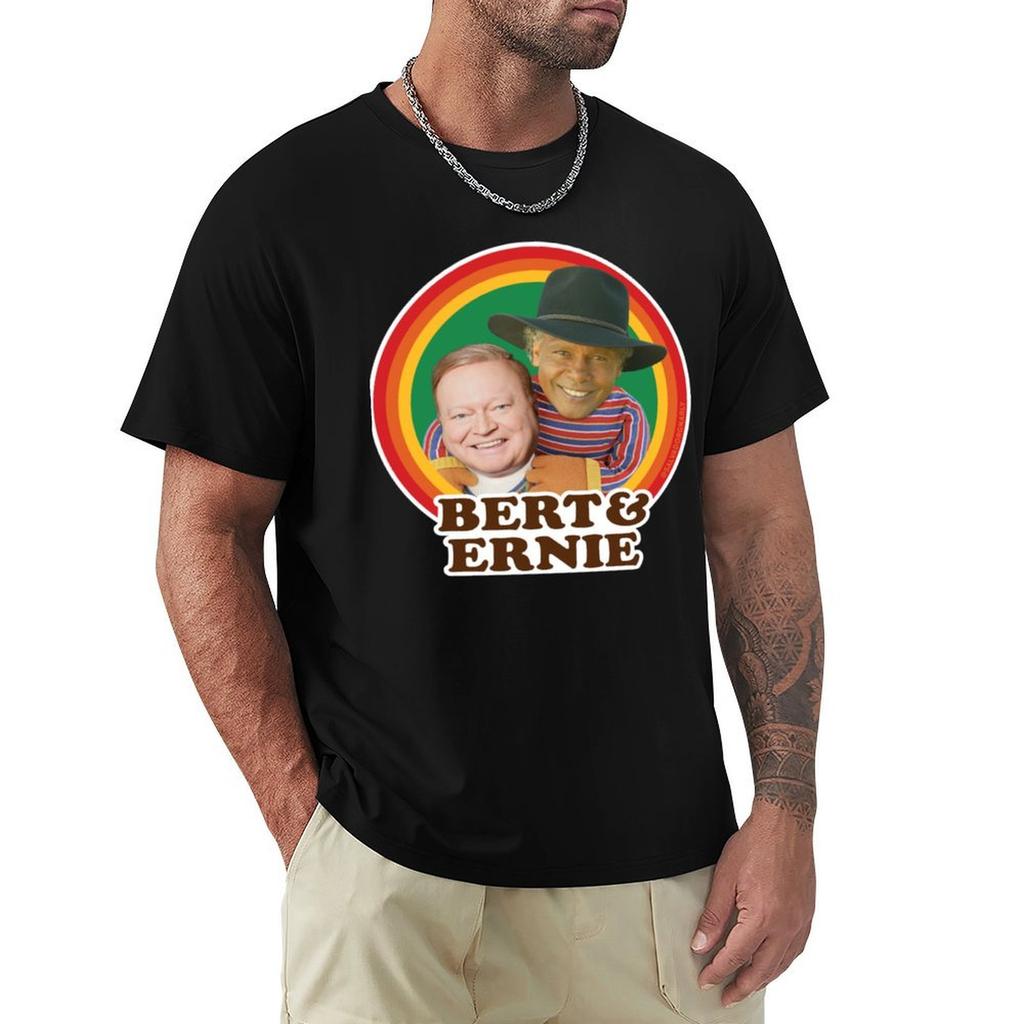Bert And Ernie Tshirt Soft Casual Short Sleeve Cotton Tee
