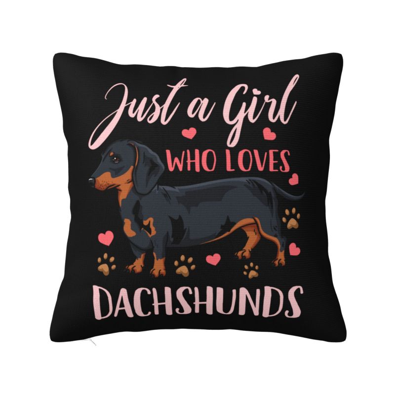 Dachshund Cushion Cover  cm Soft Sausage Badger Wiener Dog Throw Pillow Case Bedroom Decoration Bedding Sofa Pillowslip