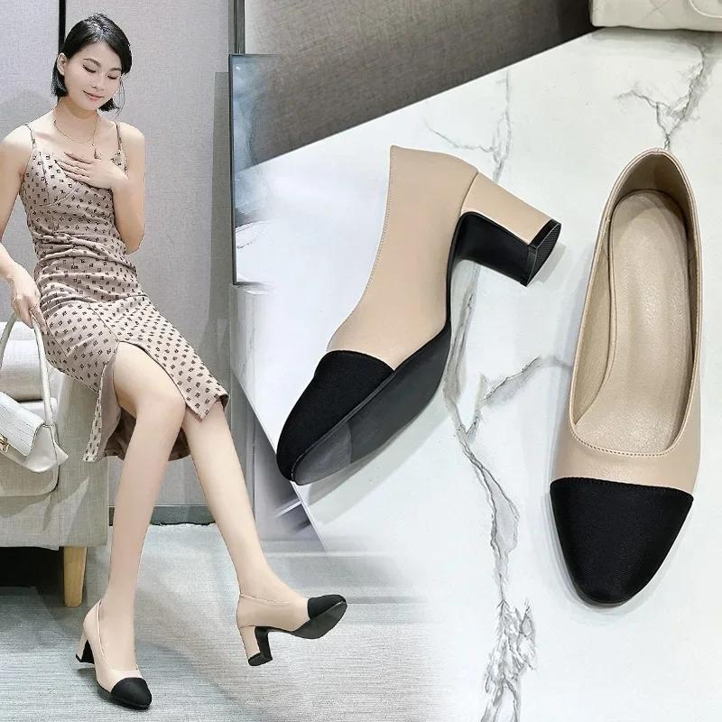 fashion Female Pumps Round Toe Designer Women Shoes Fashion Office Work Wedding Party Shoes Ladies High Heel Shoes Zapatillas Mujer
