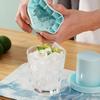 Ice Grid Cube Making Mold Silicone Cylinder Pinch With Lid Ice Bucket For Home Bar Diy Refrigerator Ice Making Easy Demolding