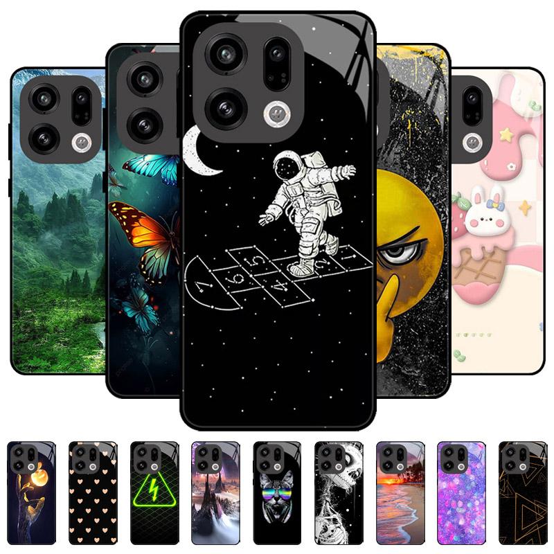Handyhülle für OPPO Find X9 Pro FindX9 FindX8 X8Pro Kameraschutz Gehärtetes Glas Rückseite Stoßfest Hartes PC-Gehäuse Fundas Shell