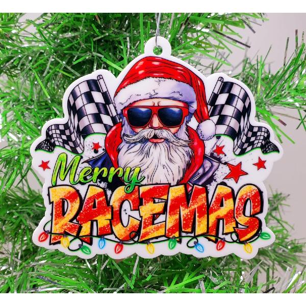 Generic Santa Racing Ornament - Merry Racemas