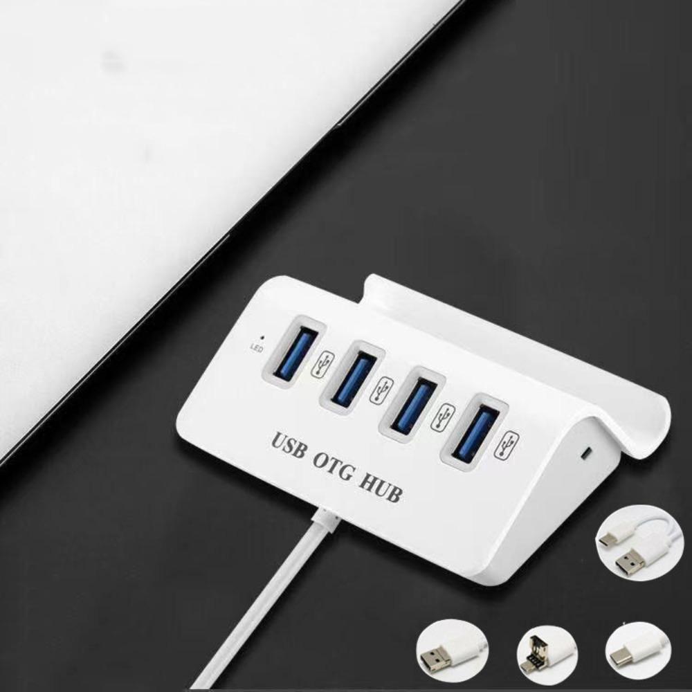 Docking Station USB OTG HUB USB2.0 4 USB Docking Station Hub 4 in 1 Dock Holder Hub for Mobile/PC