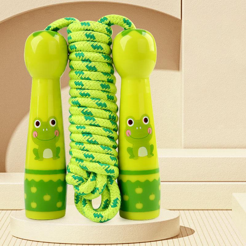 New Children Adjustable Cotton Jump Ropes Sport Fitness Lovely Cartoon Skipping Handle Fillet Design Outdoor Sports Exercise Toy