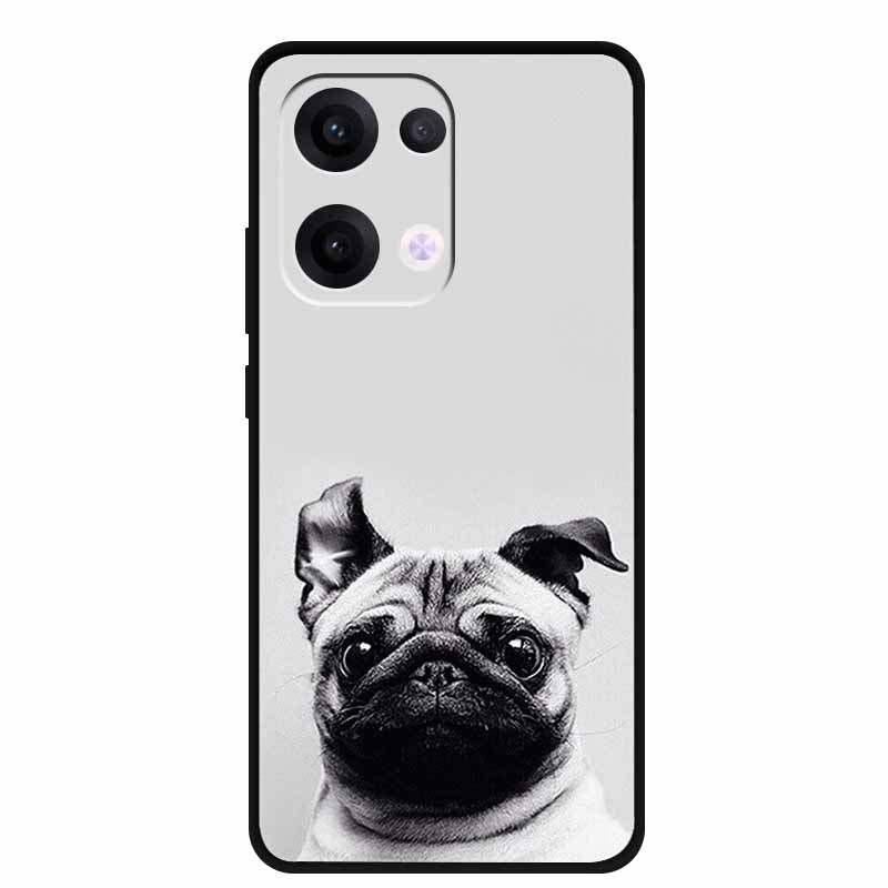 For Oppo Reno13 5G Case Soft TPU Cute Cartoon Silicon Back Cover for Oppo Reno 13 Pro Phone Cases Reno13Pro 13Pro 5G Black Shell