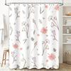 Vintage Floral Bath Curtain Waterproof Shower Room Decoration for Bathroom Accessories