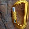 D-shaped Safety Auto Lock Buckle 12KN Professional Carabiner Hammock Hook  Hiking