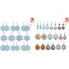 10 Pairs DIY Diamond Art Earrings Snowflake Boho Diamond Earrings Making Kit DIY Diamond Painting Earring Making Craft Kit