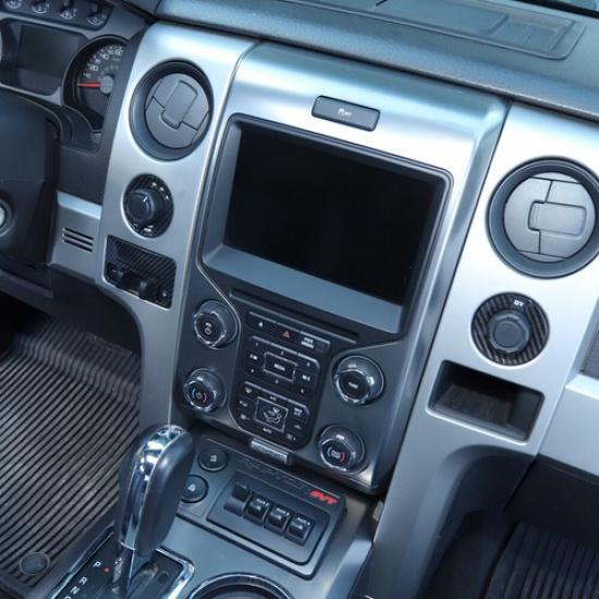 For Ford F150 09-14 Central Console Switch Button Trim Decor Cover Carbon Fiber