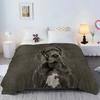 Gray Big Dog Digital-printed Polyester Bedroom Velvet Flannel Soft Sofa Cover Blanket Fleece Soft Sofa Cover Blankets for Beds