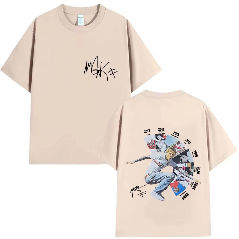 Rapper MGK Lost Americana Tour 2026 Cover T Shirts Machine Gun Kelly Casual O-Neck T-shirt Fashion High Quality Cotton Tee Shirt