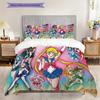 Cute cartoon theme Sailor Moon Tsukino Usagi cartoon comfortable home duvet cover and pillowcase (1 * duvet cover+2 * pillowcase, without core)A3