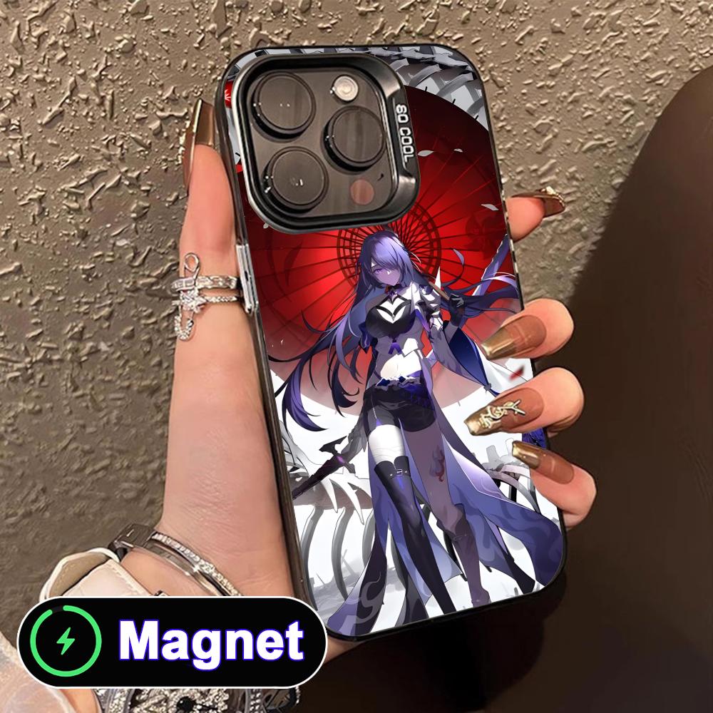 HSR Acheron Translucent MagSafe Mobile Phone Case for iPhone 17 16 15 14 13 12 11 Air Pro Max Plus Colorful Cover