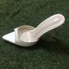 Pointed Women'S Shoes One-Word Stiletto Super High Heel Fashion Sexy Temperament Large Size Slippers