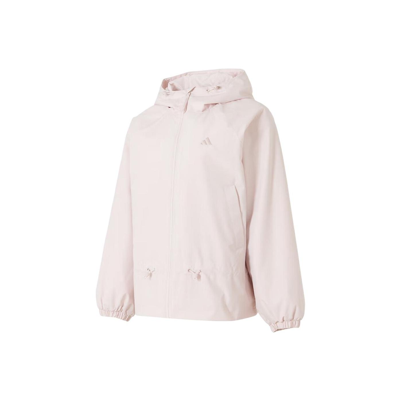 adidas Women s Sportswear Windproof Hooded Jacket Light Pink Women KS2808 XL