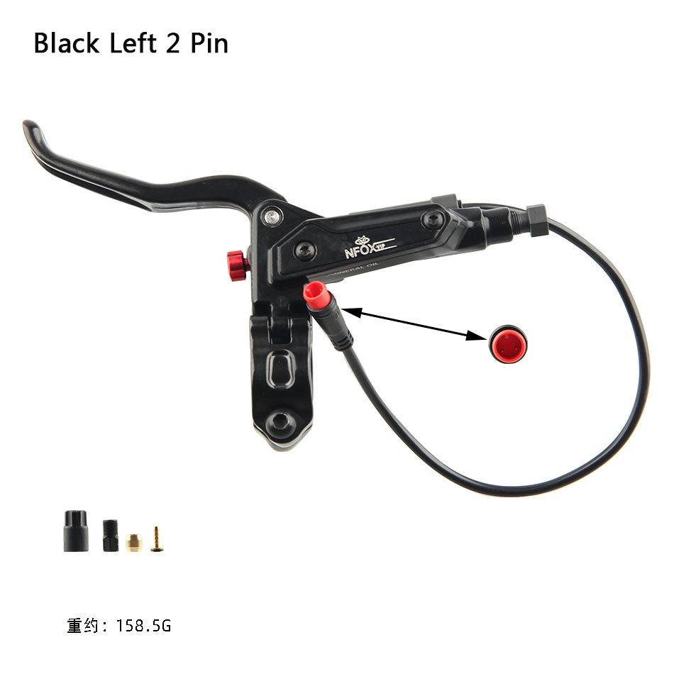 

NFOX GT267 Mountain Bike Hydraulic Brake Power Off Brake Handle 2/3 Pin E-Bike Oil Brake Lever Bafang Hall E Bike Accessories Black Left 2 Pin