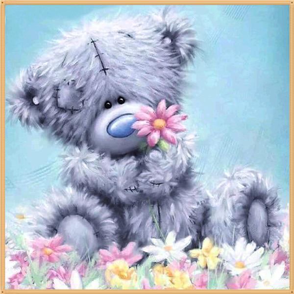 5D DIY Diamant Malerei Cartoon Tier Blume Diamant bestickt Teil Runde Strass Kreuzstich