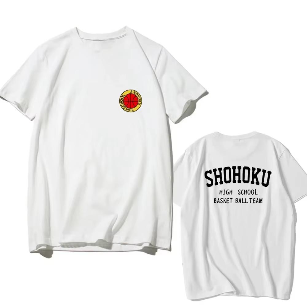

2025 Youth Retro SLAM DUNK Master Slam Dunk Short-sleeved Men Women T-shirt Xiangbei Team Sakuragi Flower Road Same Cotton Shirt S