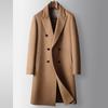 Manteau en laine croisé pour homme en laine Automne et Hiver Fait main Laine double face Amovible Doublure en duvet Veste chaude