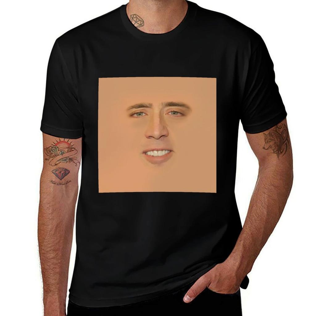 Nicolas Cage Giant Face Tshirt Holiday Simple Tee Shirt Tshirt