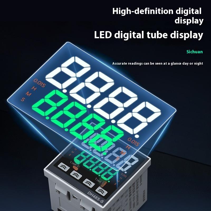 1116 Upgraded Best 11-111VAC/DC Time Relay DH18 Series Delay Time Relay Precise Timing with On/instant/cycle Delay Function