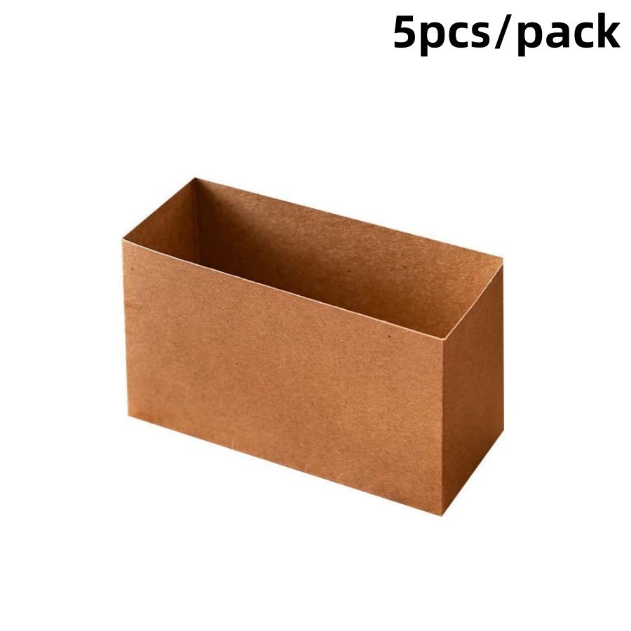 

5pcs/10pcsKesong Packing Box Bread Paper Cups Packing Lunch Box French Fries Hamburger Sandwich Pancake Baking Kraft Paper Packi