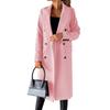 Women's Vintage Casual Lattice Print Autumn Winter Long Sleeve POLO Neck Jackets & Coats