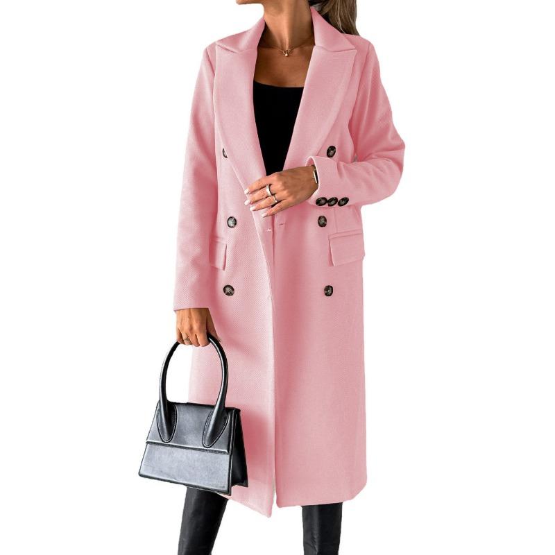Women's Vintage Casual lattice Print Autumn Winter Long Sleeve POLO Neck Jackets & Coats